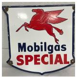 Mobilgas Special Contemporary 12×12 Metal Shield Sign