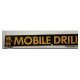 Mobile Drill Single-Sided Metal Advertising Sign, 74in x 11.5in