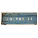 Embossed Chevrolet Truck Tailgate, 66in x 21in, Distressed Blue Finish