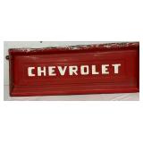 Vintage Chevrolet Embossed Metal Tailgate, 51in x 19in