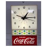 Vintage Coca-Cola Light-Up Advertising Wall Clock, 13in x 20in