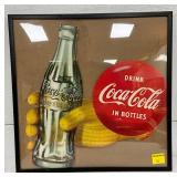 Framed 15×15 Coca-Cola Cardboard Advertising Display