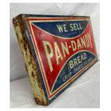 Pan-Dandy Bread Advertising Tin Sign, 12 1/2 x 6 1/2 Inches