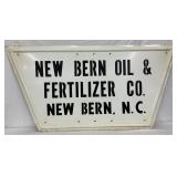 New Bern Oil & Fertilizer Co. Self-Framed Tin Advertising Sign, 44 x 22 Inches