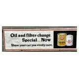 Phillips 66 ‘Oil and Filter Change’ Banner, 94in x 28in