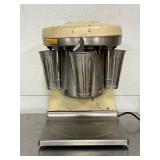 14in x 19in Three-Head Milkshake Mixer with Metal Cups