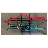 Neon Sign Featuring Car Outline and ‘SSR’ Logo