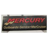 Plastic Embossed Mercury Outboards Service Sign, 72in x 24in