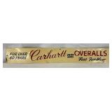 Carhartt Overalls Embossed Metal Sign, 18in x 3in