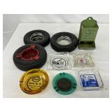 9 Assorted Ashtrays from Local NC Oil Companies and Businesses