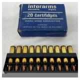 Interarms 7mm Soft Point Ammo, 20 Rounds and Remington 22-250, 30 Rounds