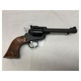  Ruger Wrangler 22LR/22Mag Single-Action Revolver with Engraved Wood Grips