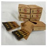 Seven Stock Boxes of 8mm M30 Scharfe S-Patronen Ammunition, Marked ‘Rottw., 1938’