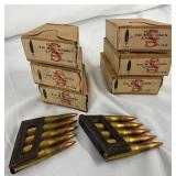 Six Boxes of 8mm M30 Scharfe S-Patronen Ammunition, Rottweil, 1938