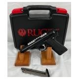 Ruger Mark IV .22 LR Semi-Automatic Pistol with Picatinny Rail and Black Polymer Grips Ruger Mark IV .22 LR Semi-Automatic Pistol with Picatinny Rail and Black Polymer Grips