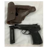 .380 ACP Semi-Automatic Pistol with Leather Holster .380 ACP Semi-Automatic Pistol with Leather Holster