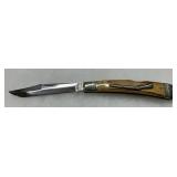 Winchester 1990 Stag Handle Folding Knife with Rifle Motif Winchester 1990 Stag Handle Folding Knife with Rifle Motif