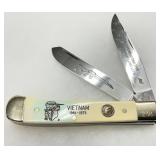 Bertram Cutlery Vietnam Commemorative Pocket Knife with Brass Bolsters Bertram Cutlery Vietnam Commemorative Pocket Knife with Brass Bolsters