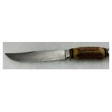 Solingen Germany Hunting Knife with Stag Handle and Aluminum Pommel Solingen Germany Hunting Knife with Stag Handle and Aluminum Pommel