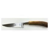 J.R. Garantie Stainless Steel Knife with Antler Handle J.R. Garantie Stainless Steel Knife with Antler Handle