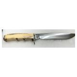 Stag Antler Hunting Knife, Fixed Stainless Blade Stag Antler Hunting Knife, Fixed Stainless Blade