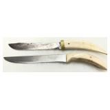 Bone Handle Knives with Fixed Steel Blades Bone Handle Knives with Fixed Steel Blades