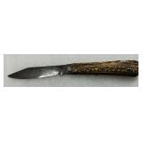 Stag Antler Folding Knife with Steel Blade Stag Antler Folding Knife with Steel Blade