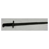 Military Bayonet with Steel Blade and Black Ribbed Handle Military Bayonet with Steel Blade and Black Ribbed Handle