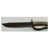  Antler Handle Knife with Metal D-Guard