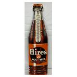 Hires Root Beer Die-Cut Convex Metal Therm Sign, 7in x 28in
