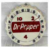 Dr Pepper Plastic Bottle Cap Thermometer, 11 in Diameter