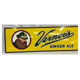Vernor’s Ginger Ale Metal Sign, 30in x 10in