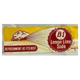 Emb. B-1 Lemon-Lime Soda Metal Sign, 27in x 9 1/2in