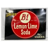 Emb.  B-1 Lemon-Lime Soda Metal Sign, 23 x 17 1/2 