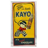Emb. Kayo Chocolate Drink Metal Sign, 14 x 27 1/2 ,  Donaldson Art Sign Co.
