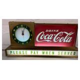 Coca-Cola Countertop Light-Up Glass Front Display With Clock, 19.5 x 9 