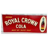 Emb. Royal Crown Cola Tin Sign, 30×12