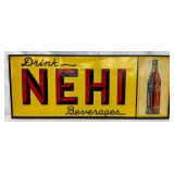 1932 Emb. Nehi Soda Tin Sign, 30×12
