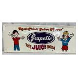 Emb. Grapette Soda Sign, 31 x 11 1/2 Inches