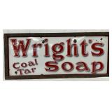 Wright’s Coal Tar Soap SSP Advertising Sign, 66 x 27 Inches