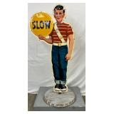 Pepsi-Cola Patrol Boy Metal Die-Cut Sidewalk Sign, 30 x 64 Inches