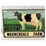 DS Metal Farm Sign W/ Registered Holsteins, 36x24 