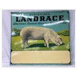 Registered Landrace Pigs DS Metal Sign, 48in x 44in