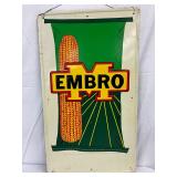 Emb. ‘Embro’ Corn Seed Metal Sign, 16in x 28in