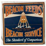 Beacon Feeds Dealer Self Framed Metal Sign, 37in x 37in