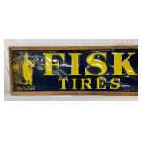 Emb. Fisk Tires SS Metal Sign, 67in x 26in