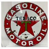 42in. Texaco Gasoline and Motor Oil SSP Sign