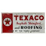 Texaco Asphalt Shingles and Roofing Porcelain Sign, 54x24in