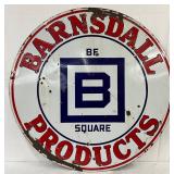 DS Porc. Barnsdall Products Sign, 48in Diameter
