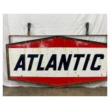 Atlantic DS Porc. Sign with Original Frame, 78in x 41in